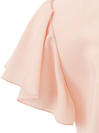 Thumbnail for Elegant Pink Ruffled V-Neck Dress