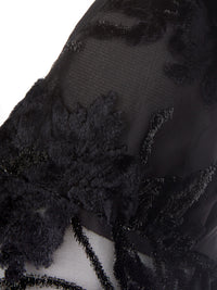 Thumbnail for Elegant Embroidered Black Velvet Dress