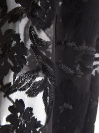 Thumbnail for Elegant Embroidered Black Velvet Dress