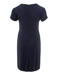 Thumbnail for Elegant Blue V-Neck Midi Dress