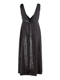 Thumbnail for Elegant Velvet Effect Embellished Dress