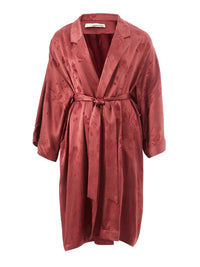 Thumbnail for Elegant Red Printed Trench - Impeccable Style