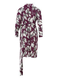 Thumbnail for Elegant Purple Printed Designer Dress