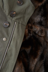 Thumbnail for Elegant Green Parka Winter Jacket