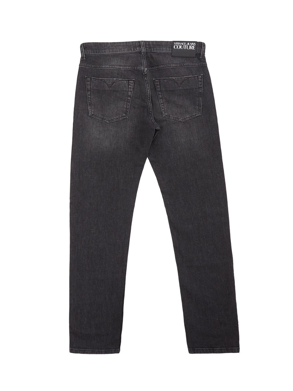 Sleek Black Washed Denim Slim Fit Pants