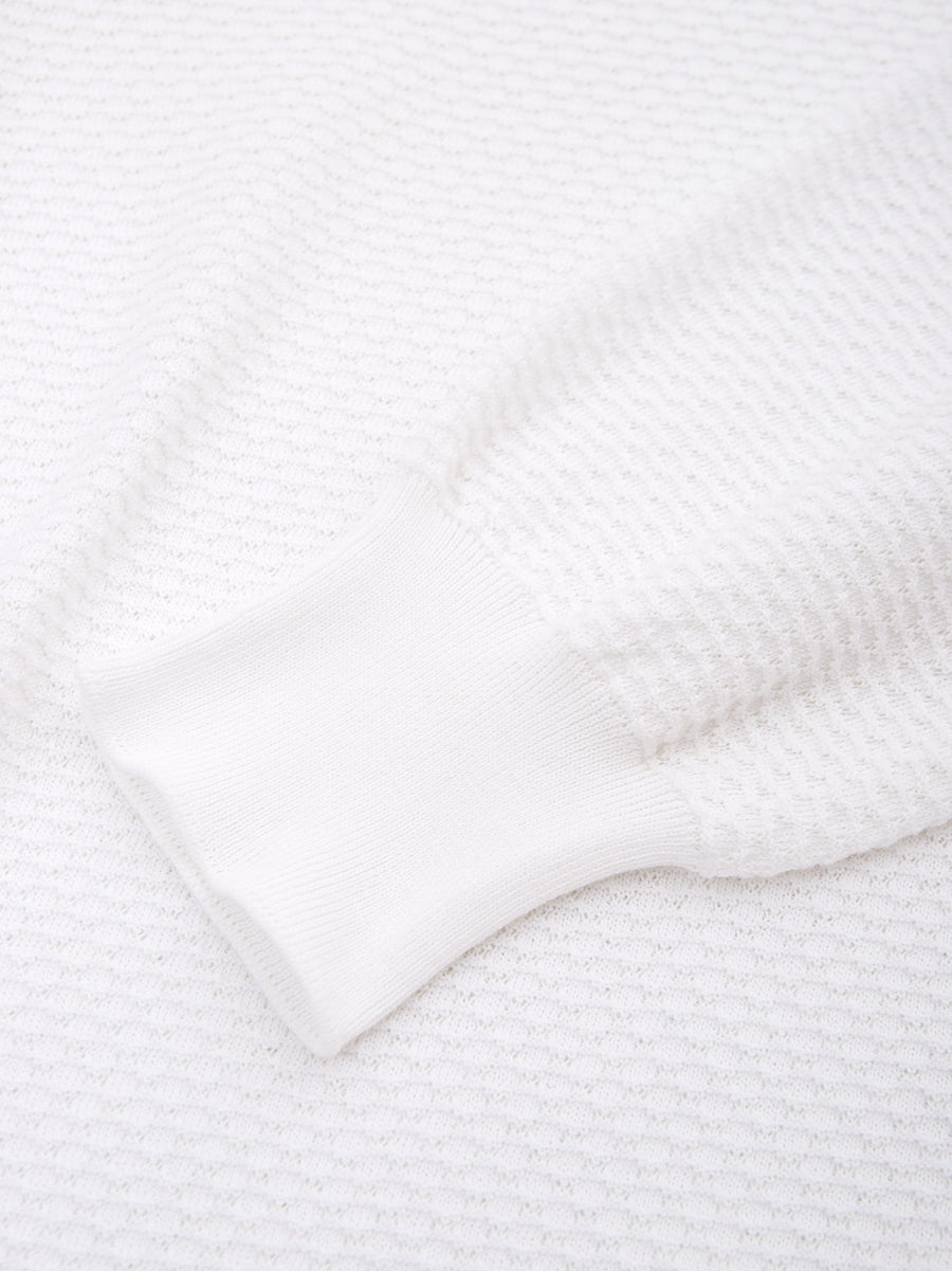 Elegant White Cotton Jumper for Men