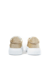 Thumbnail for Off Road Gold Glitter Platform Sneakers