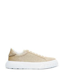 Thumbnail for Off Road Gold Glitter Platform Sneakers