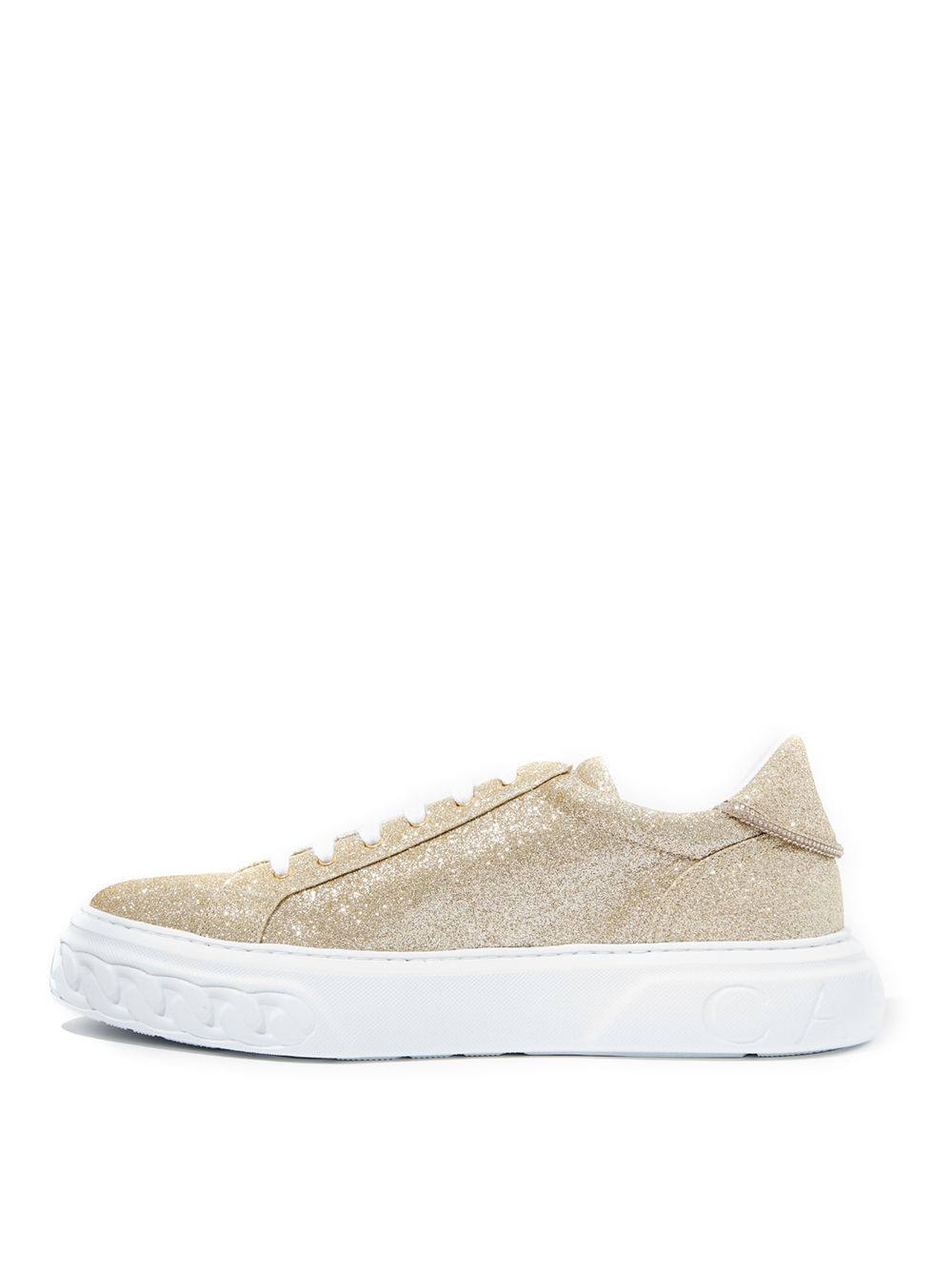 Off Road Gold Glitter Platform Sneakers