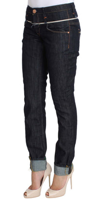 Thumbnail for Elegant Straight Leg Dark Blue Jeans