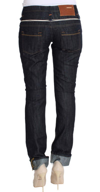 Thumbnail for Elegant Straight Leg Dark Blue Jeans