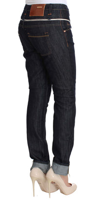 Thumbnail for Elegant Straight Leg Dark Blue Jeans