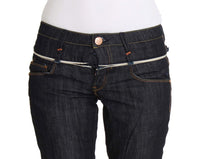 Thumbnail for Elegant Straight Leg Dark Blue Jeans