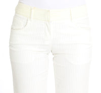 Thumbnail for Chic White Striped Straight Fit Pants