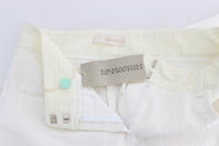 Thumbnail for Chic White Striped Straight Fit Pants