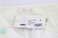 Thumbnail for Chic White Striped Straight Fit Pants