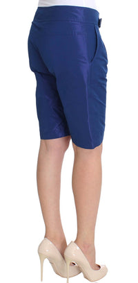 Thumbnail for Chic Blue Mid Waist Shorts