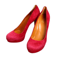 Thumbnail for Women's Raspberry Suede Platform Pump Shoes