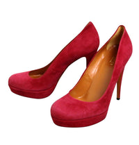 Thumbnail for Women's Raspberry Suede Platform Pump Shoes