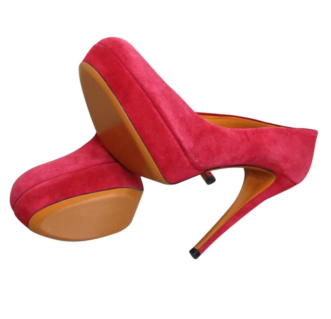 Women's Raspberry Suede Platform Pump Shoes