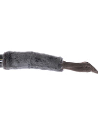 Thumbnail for Gray Mink Fur Lambskin Suede Leather Gloves