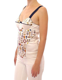 Thumbnail for White sailor motive tank top