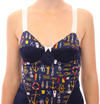 Thumbnail for Blue Sailor Motif Stretch Tank Top