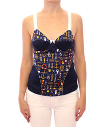 Thumbnail for Blue Sailor Motif Stretch Tank Top