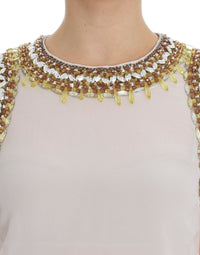Thumbnail for White crystal embellished tank top