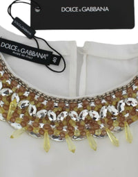 Thumbnail for White crystal embellished tank top
