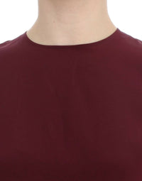 Thumbnail for Red 3/4 sleeve silk blouse