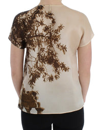 Thumbnail for Brown Taormina silk blouse