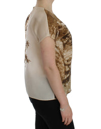 Thumbnail for Brown Taormina silk blouse