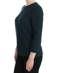 Thumbnail for Green 3/4 sleeve wool blouse