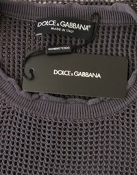 Thumbnail for Purple Runway Netz Pullover Netted Sweater