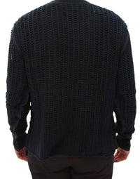 Thumbnail for Blue Runway Netz Pullover Netted Sweater