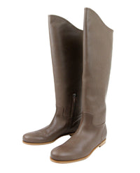 Thumbnail for Women's Brown Leather Tall Boots