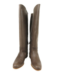 Thumbnail for Women's Brown Leather Tall Boots