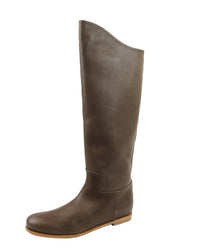 Thumbnail for Women's Brown Leather Tall Boots