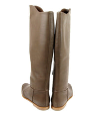 Thumbnail for Women's Brown Leather Tall Boots