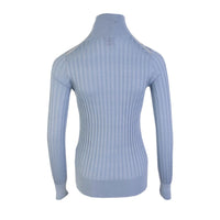 Thumbnail for Elegant Silk Turtleneck Sweater in Light Blue