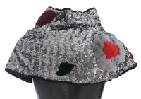 Thumbnail for Elegant Floral Sequined Fur Scarf