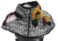 Thumbnail for Elegant Floral Sequined Fur Scarf