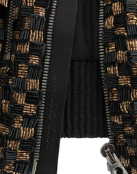 Thumbnail for Black Sequined Goatskin Jacket