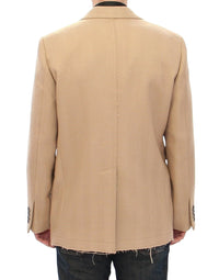 Thumbnail for Beige Double Breasted Coat Jacket