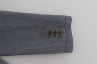 Thumbnail for Elegant Double-Breasted Blue Blazer