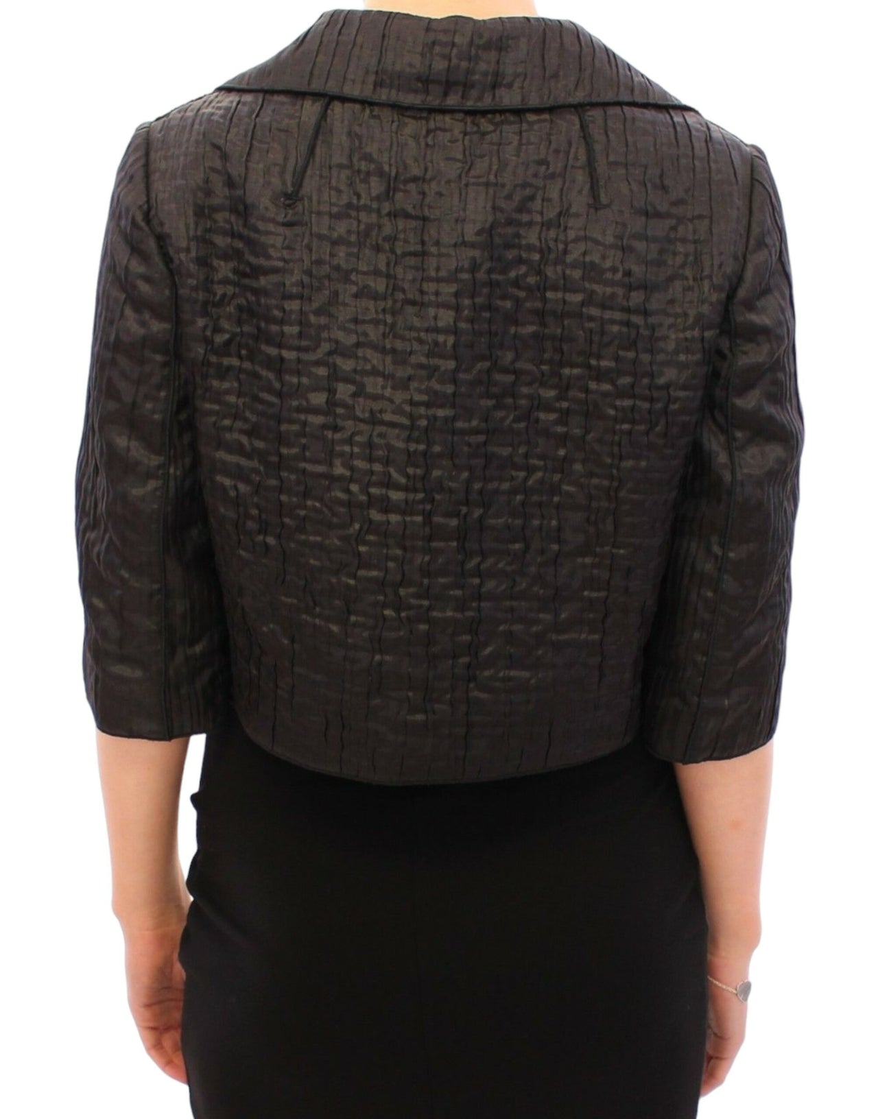 Black Short Bolero Shrug Jacket Coat