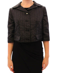 Thumbnail for Black Short Bolero Shrug Jacket Coat