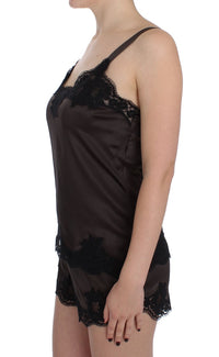 Thumbnail for Elegant Lace-Trimmed Silk Lingerie Top