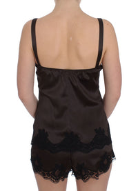 Thumbnail for Elegant Lace-Trimmed Silk Lingerie Top